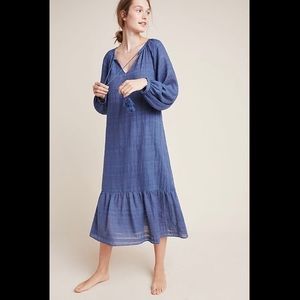 NWT Anthropologie Cerie Gauze Dress in Blue Size S